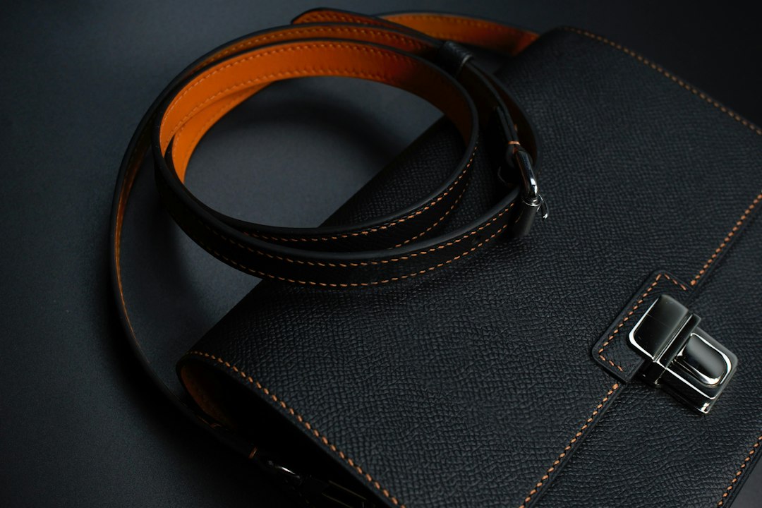 leather handbag closeup