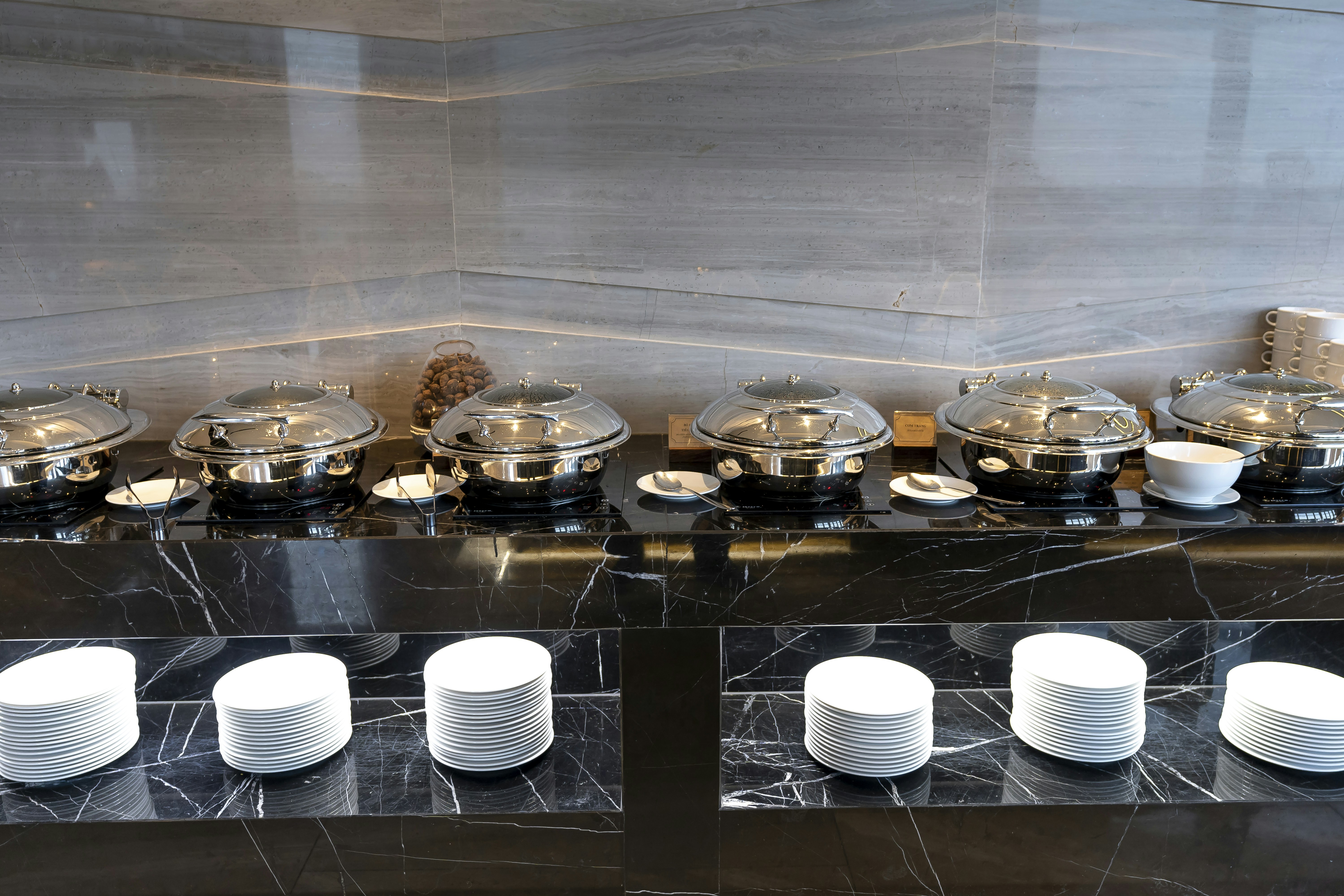 Dry heat bain marie setup