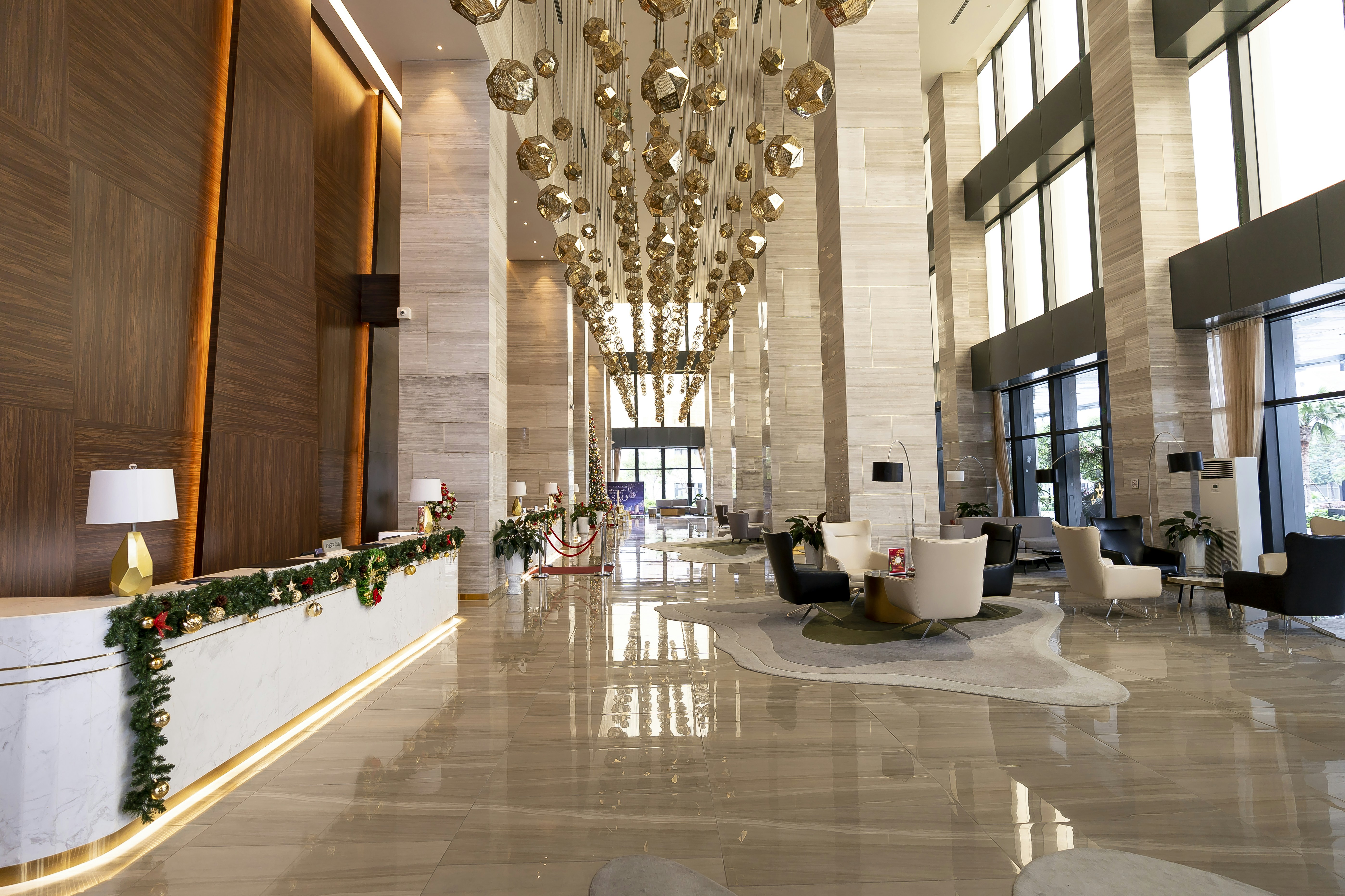 Luxury banking lobby
