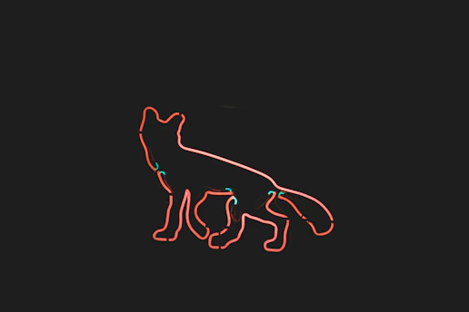 A shadowy fox silhouette overlaid with the number 666 glowing faintly in the background.