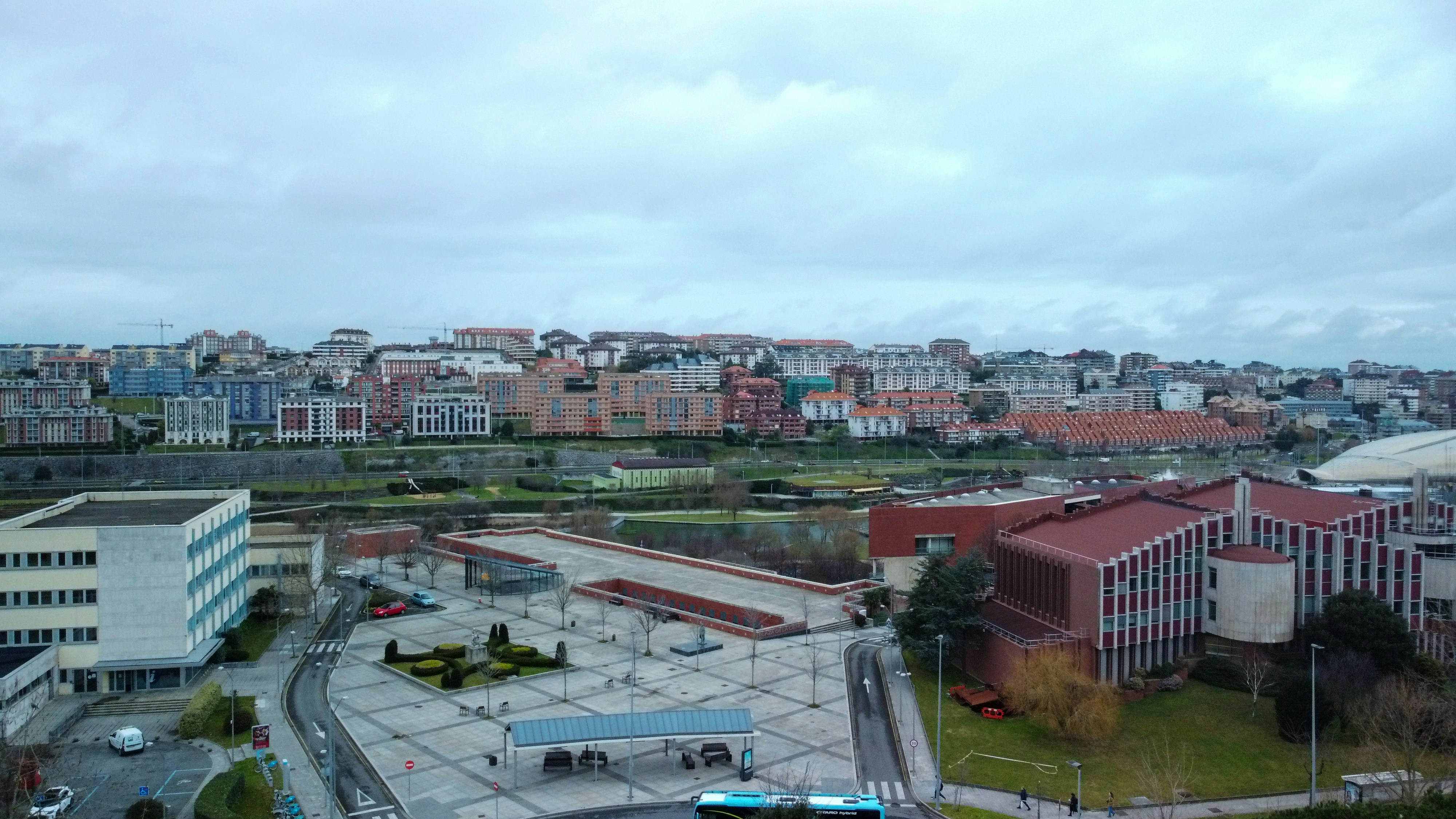 a view of a city from a high point of view