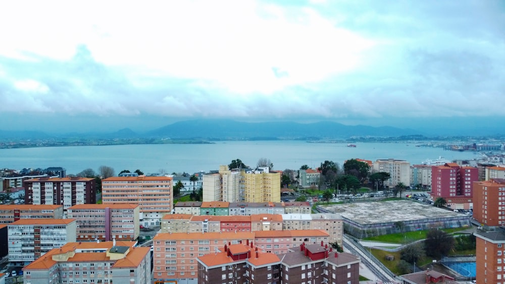 a view of a city and a body of water