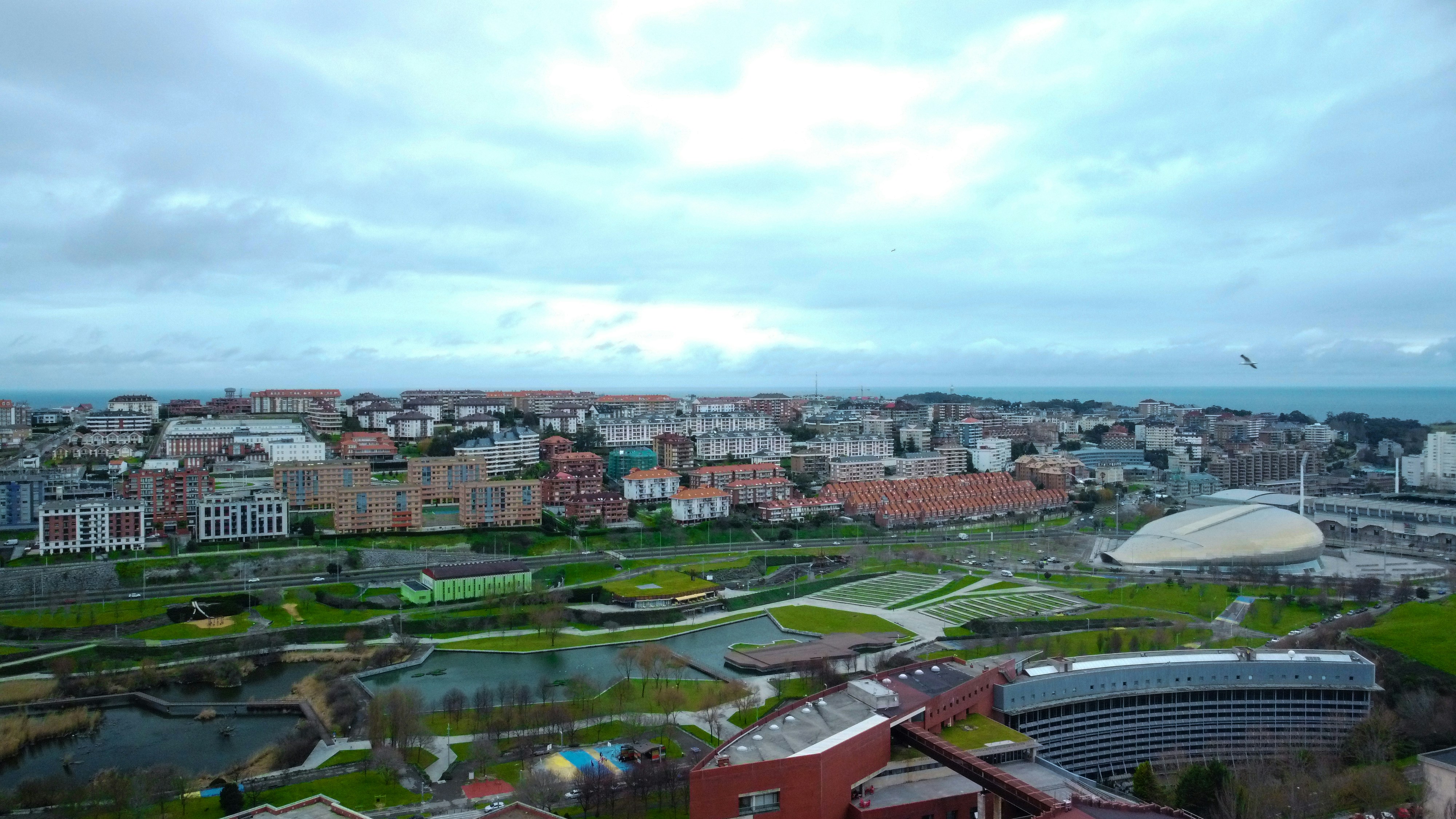 a view of a city from a high point of view