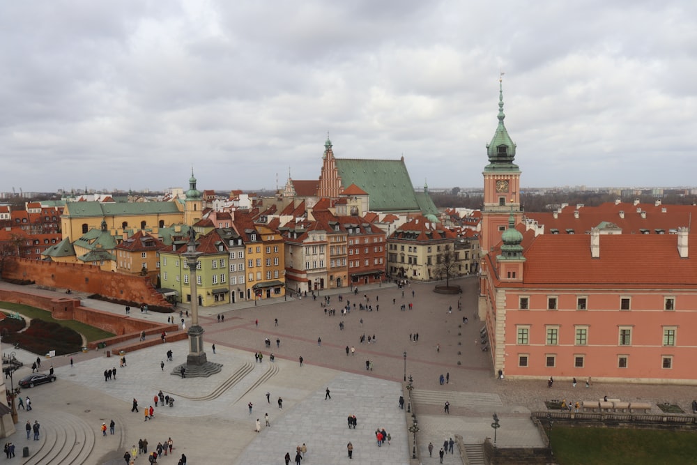 a view of a city from a high point of view