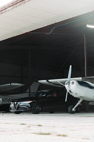 A sleek luxury hangar with polished finishes and modern design at McKinney, Texas.