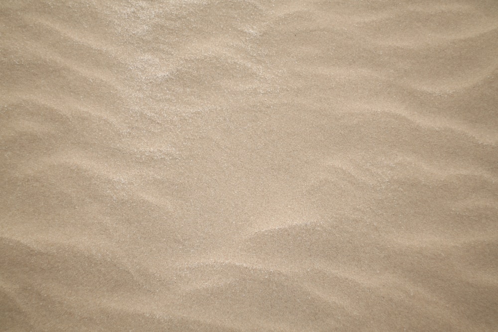 Una spiaggia di sabbia con una piccola onda nella sabbia