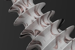 Close-up of a helical pile showcasing its design.