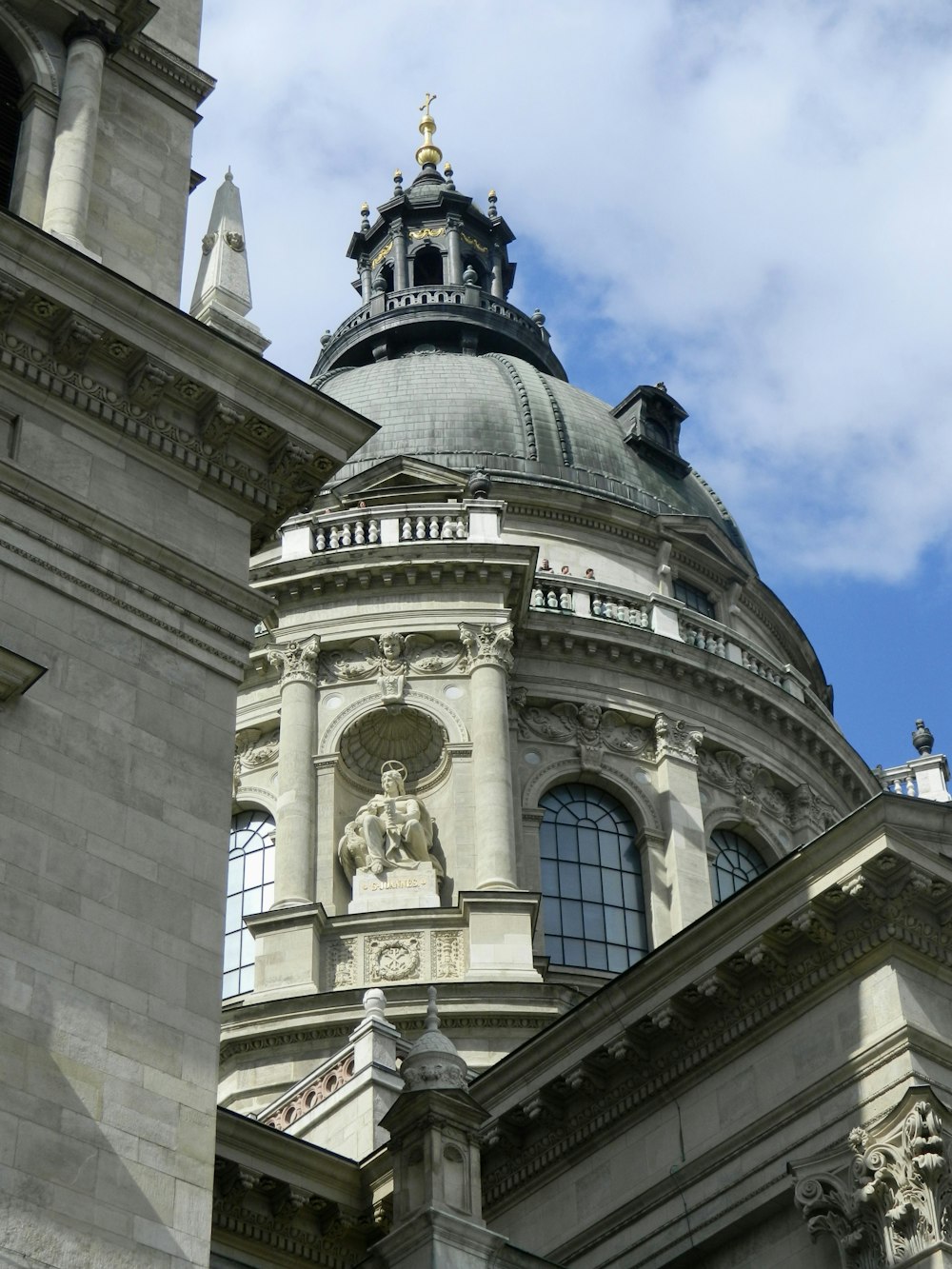 a large building with a clock on the top of it