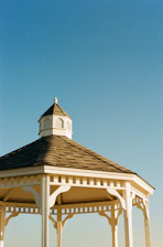 Close-up of a gazebo's durable frame showcasing quality materials and craftsmanship.
