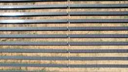 Solar panels shimmering under the bright Philippine sun on a sprawling energy farm.