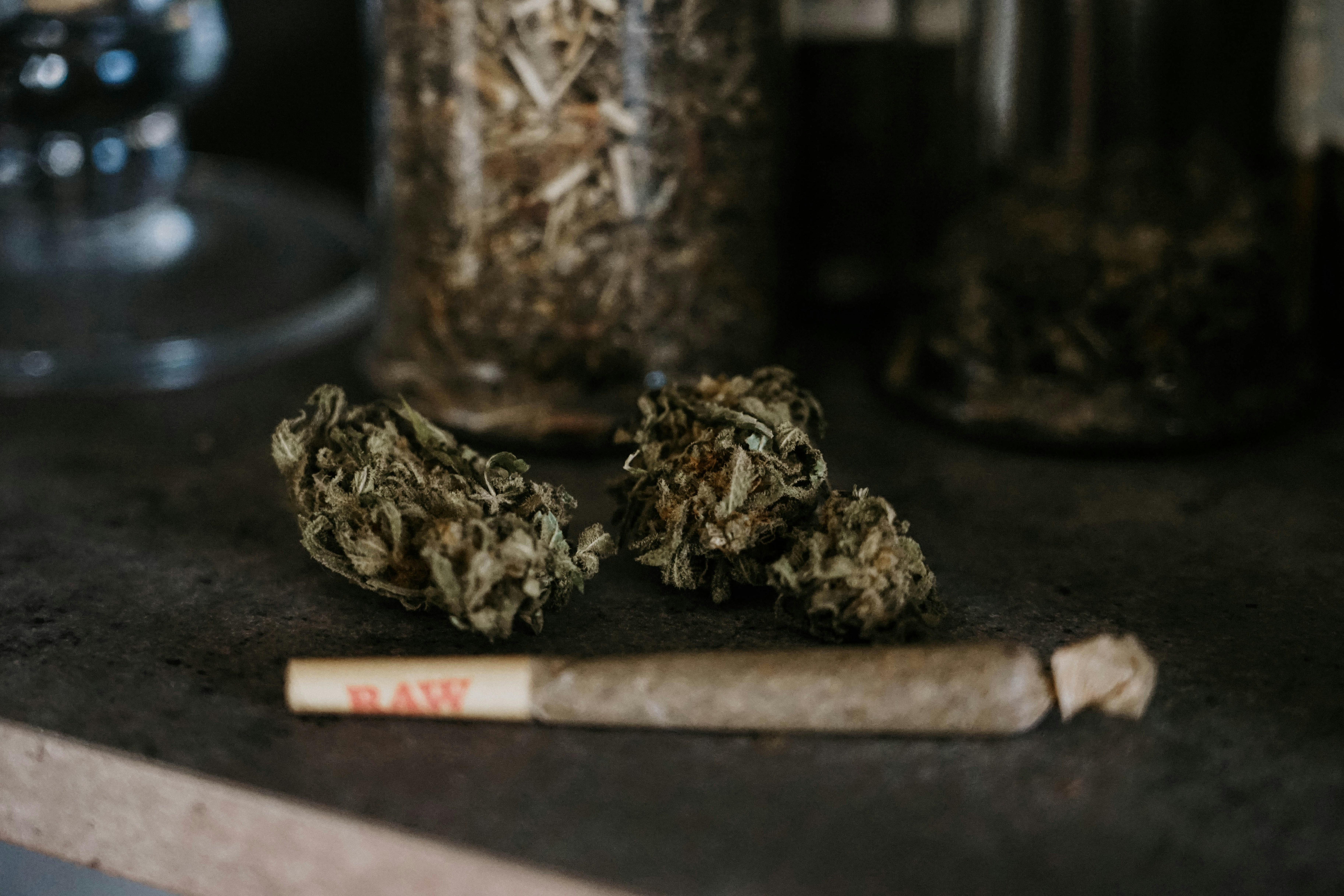 a close up of a cigarette on a counter