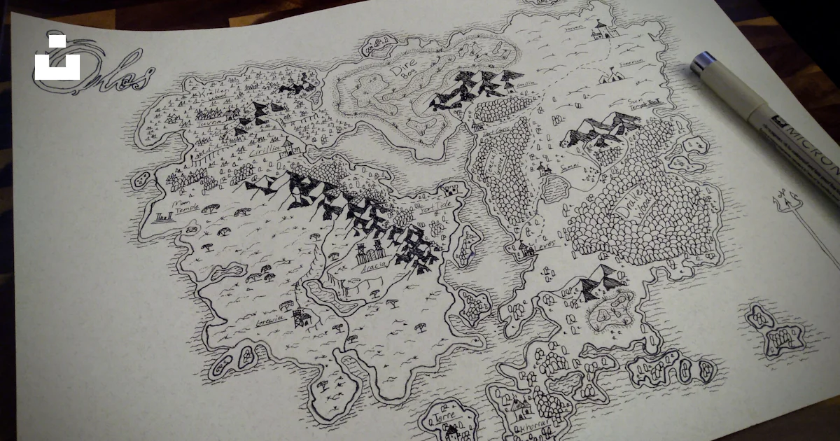 A drawing of a map on a piece of paper photo – Free Map Image on Unsplash