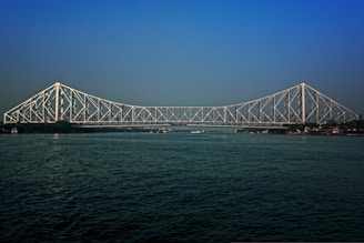 a large bridge spanning over a large body of water