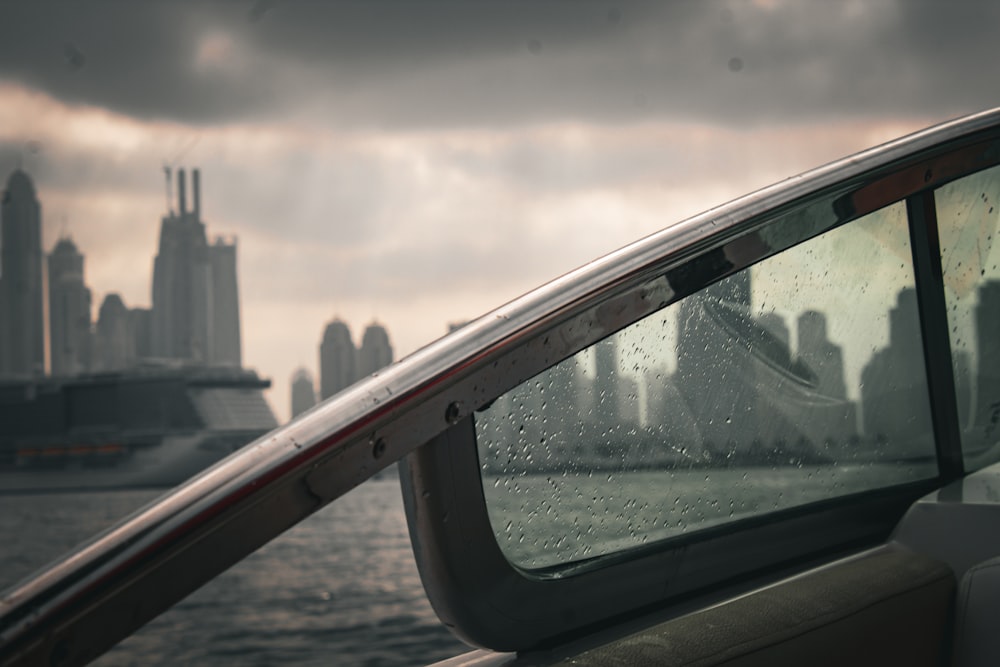 a view of a city from a boat on the water