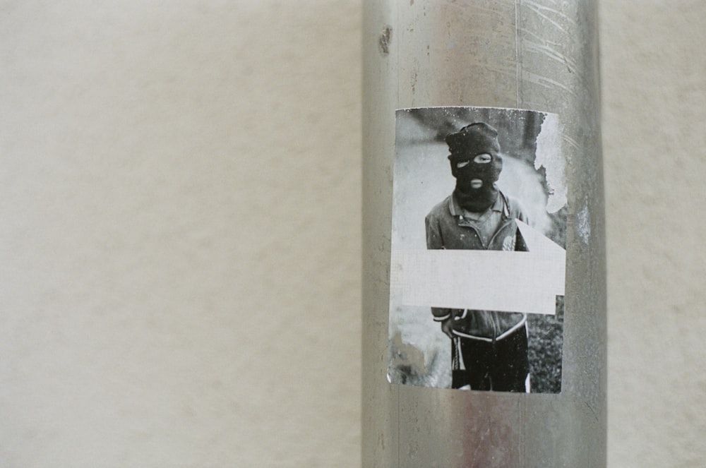 a picture of a man wearing a gas mask