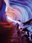 a large canyon with a very colorful pattern on it