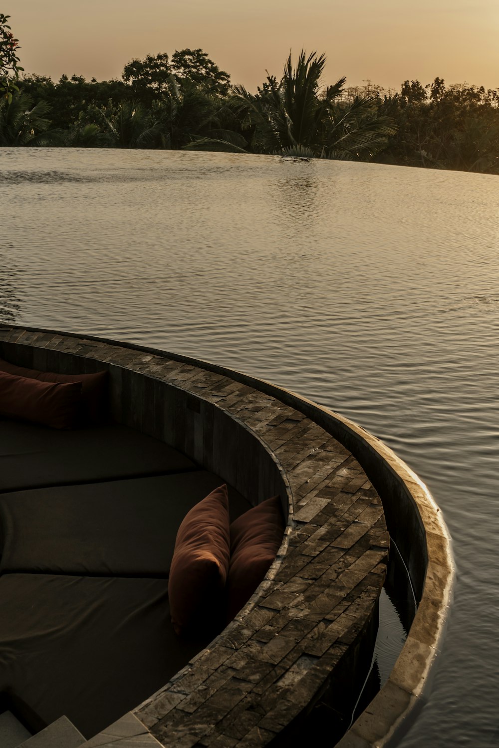 a boat sitting on top of a body of water