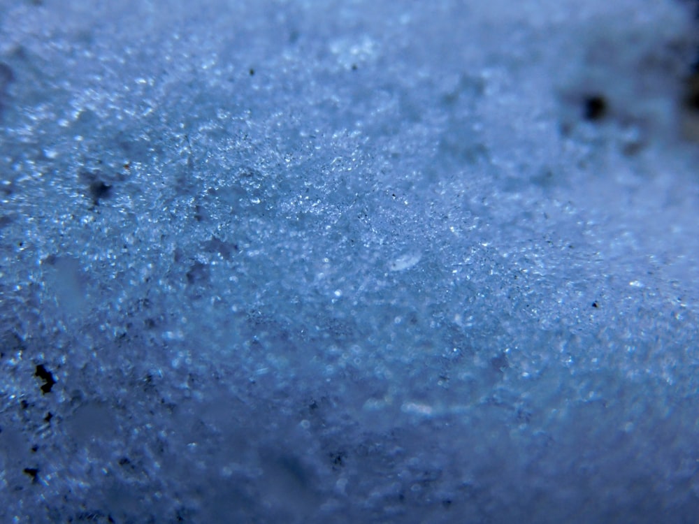 a close up view of a blue substance