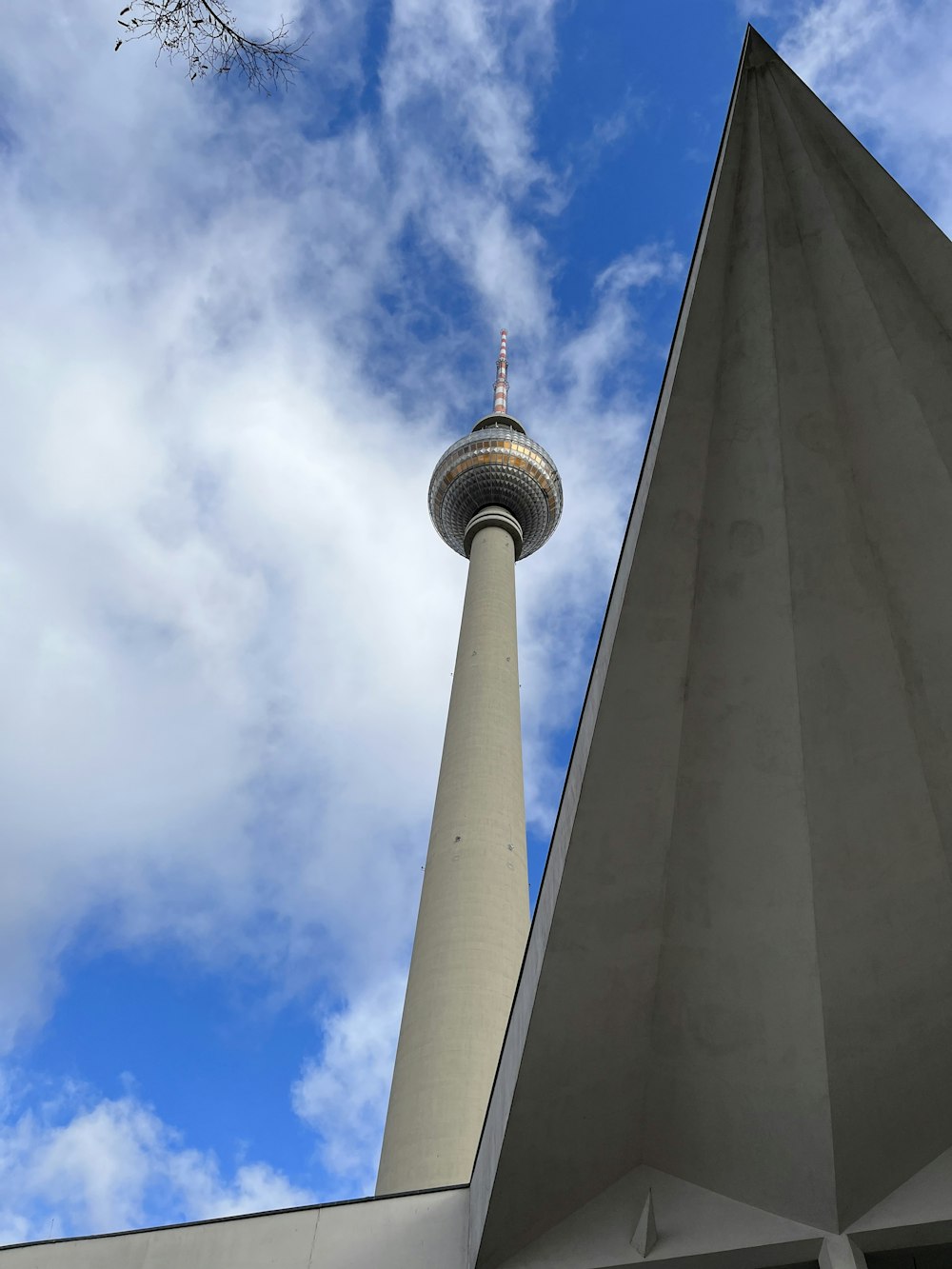 a tall tower with a sky background