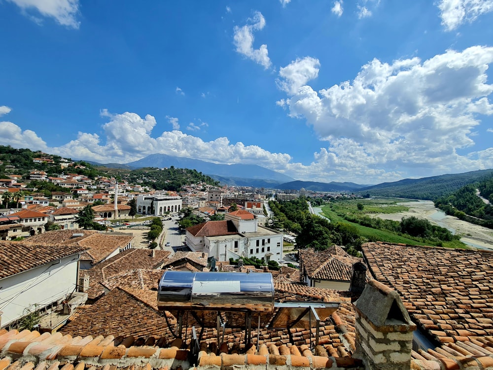 a view of a city from a high point of view