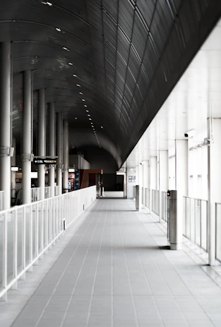 A freshly renovated school corridor in Toronto with modern finishes and bright lighting.