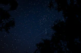 A mystical scene of a night sky with shooting stars and faint zodiac signs.