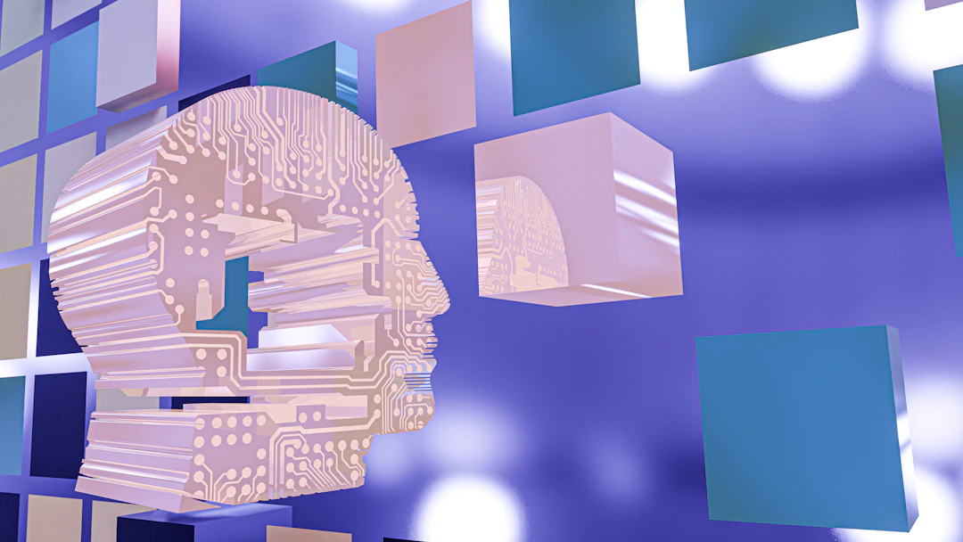 Futuristic artificial intelligence visualization representing AI-assisted professional work
