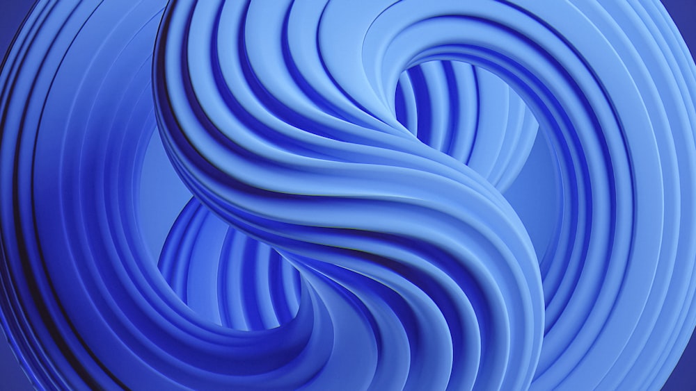 an abstract blue background with wavy lines