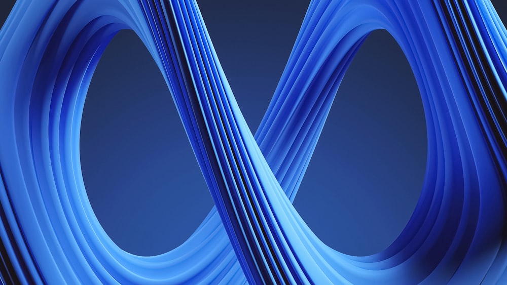 ein blauer abstrakter Hintergrund mit geschwungenen Linien