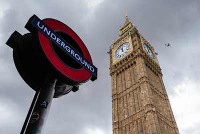 a large clock tower towering over a city