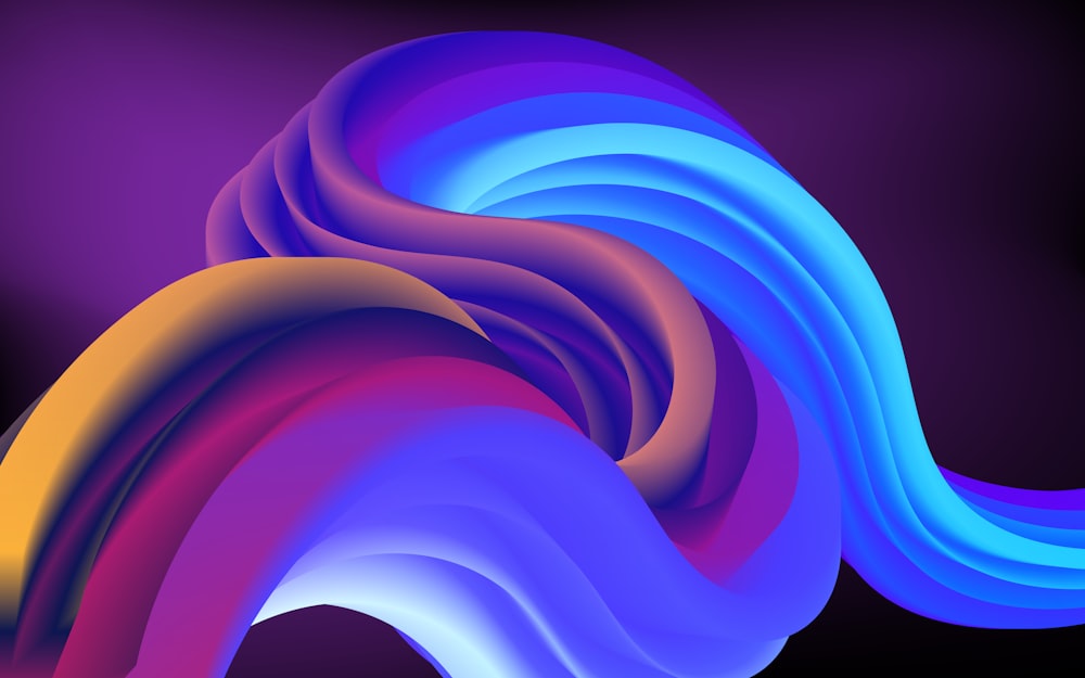 a computer generated image of a multicolored wave