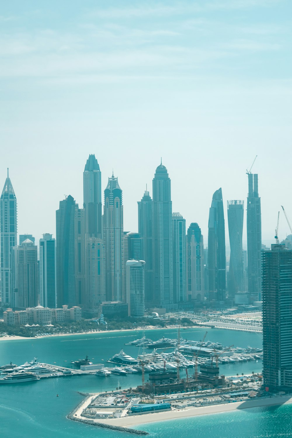 a view of a city from a high rise