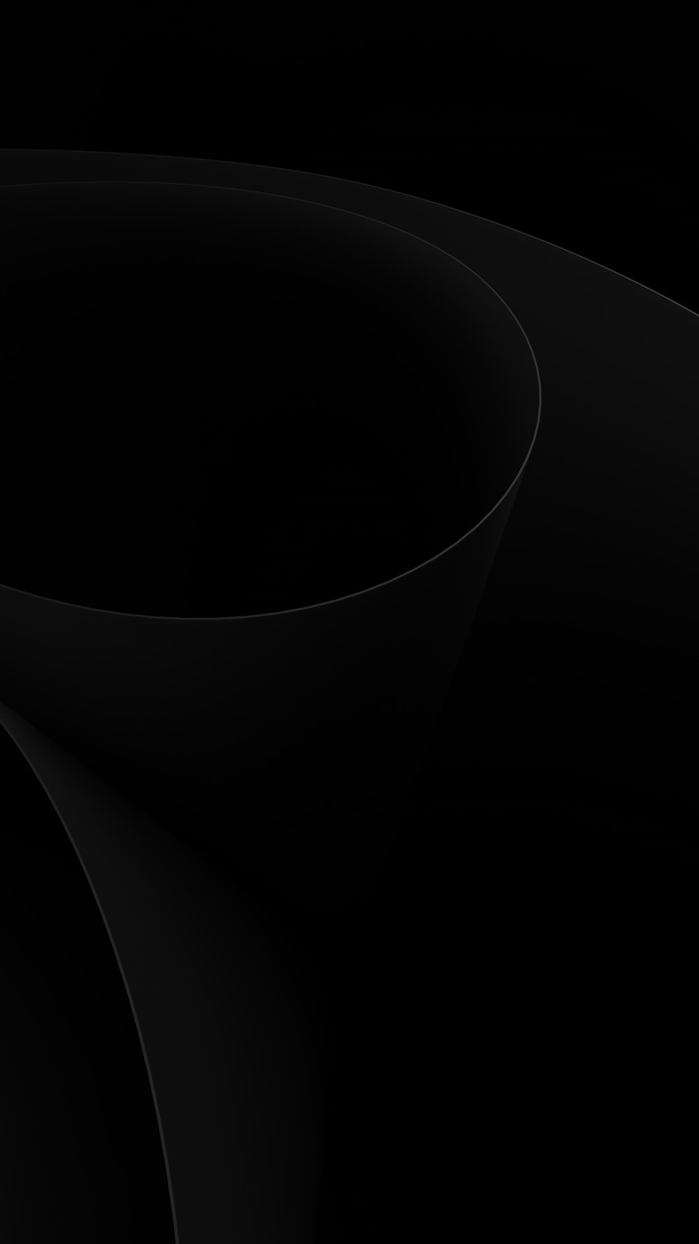 an abstract black background with a curved curve