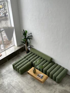 Cozy modular sofa set in a bright, airy room