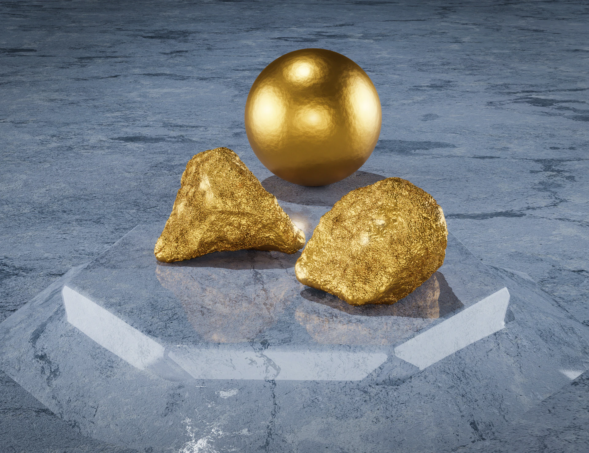 a golden object sitting on top of a table