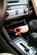 A modern car accessory installation in progress.