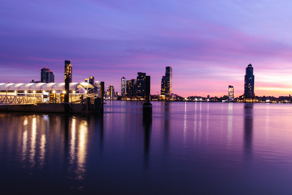 a view of a city from across the water