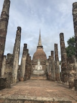 Ancient temples in Lumbini.