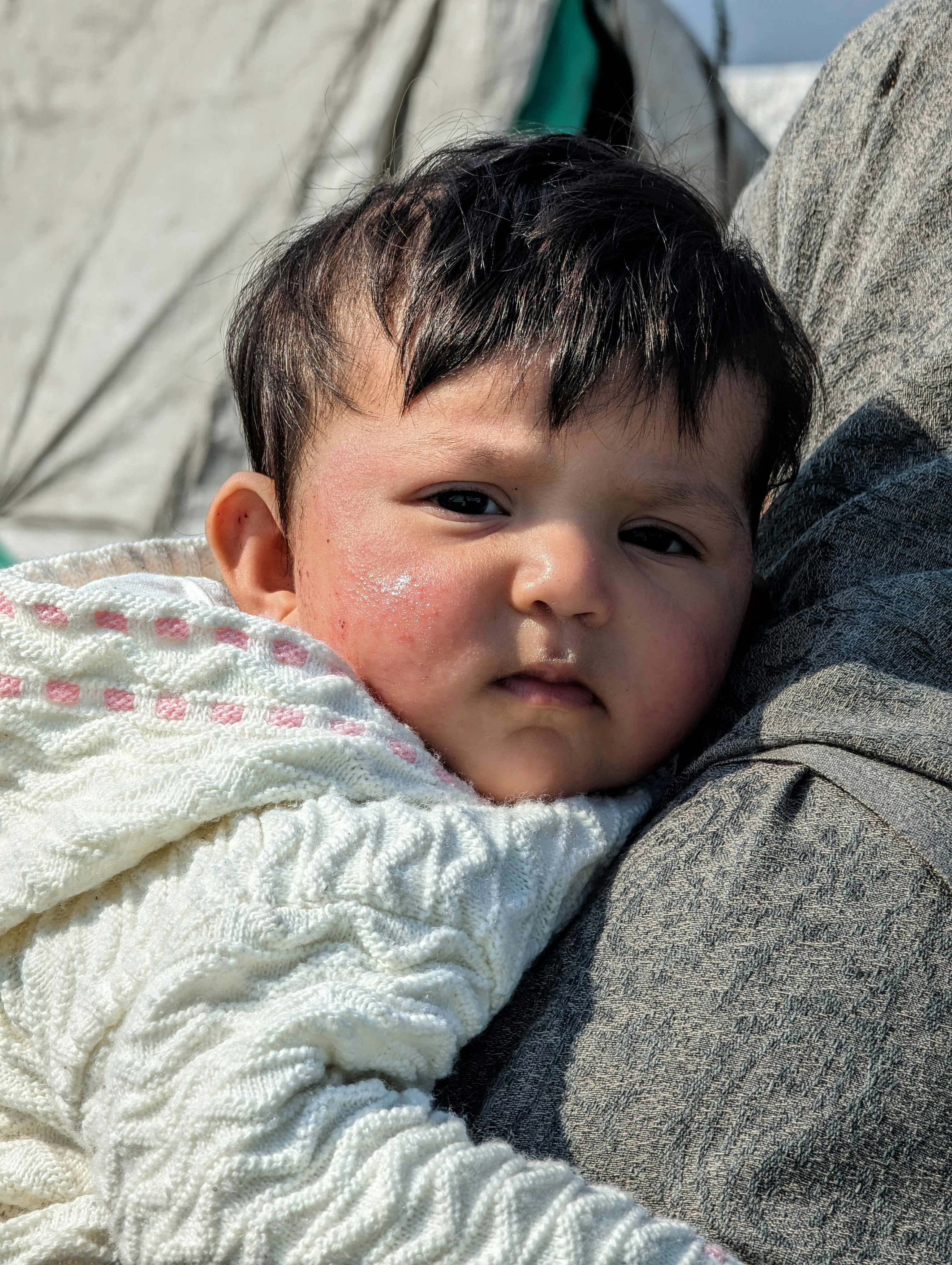 A small child is wrapped up in a blanket photo Free Türkiye Image on