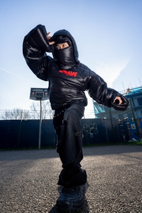 Winter outdoor training setup featuring warm, flexible fitstylelab apparel