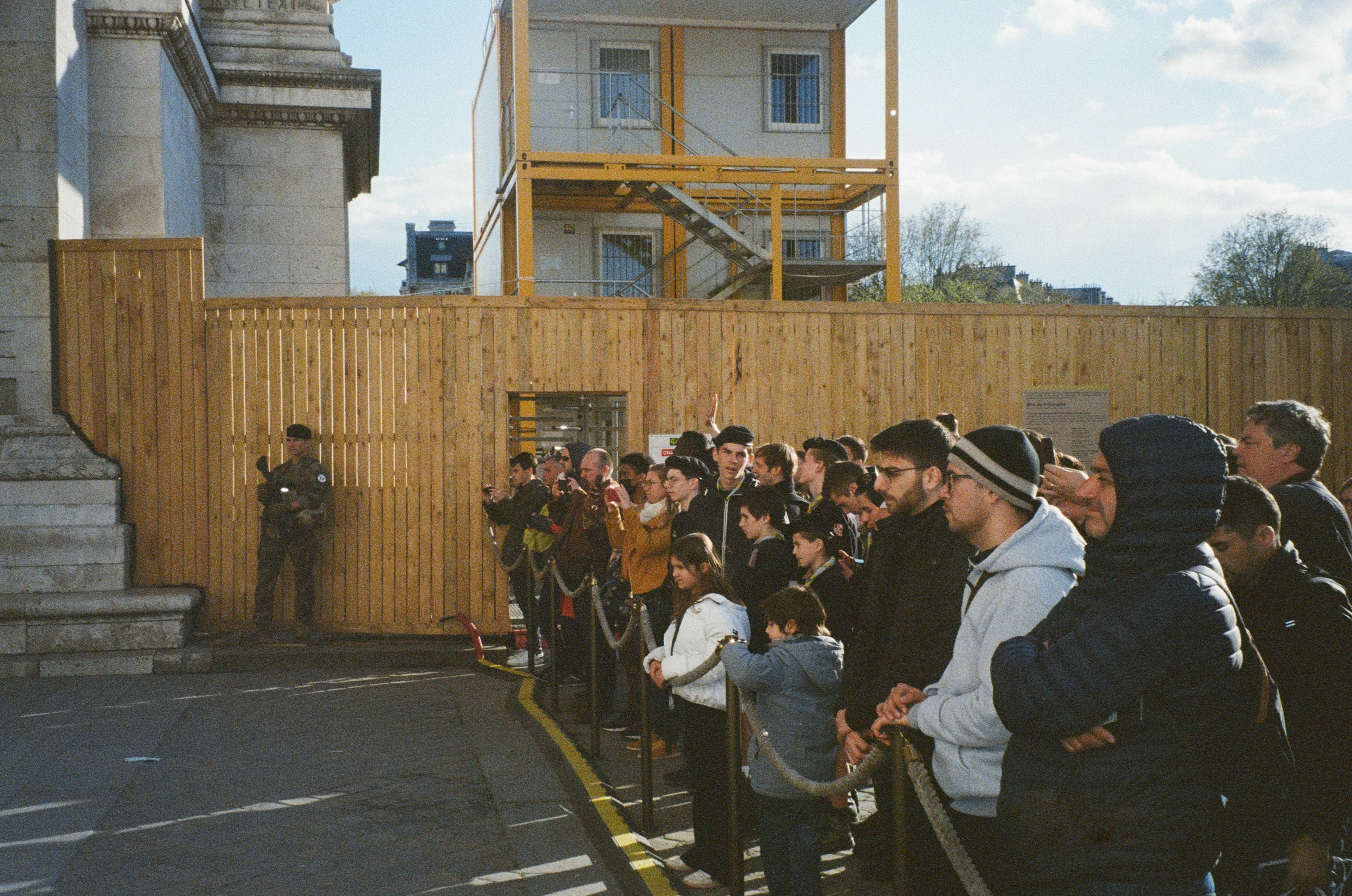 a group of people standing next to each other