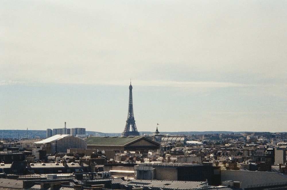 the eiffel tower towering over the city of paris