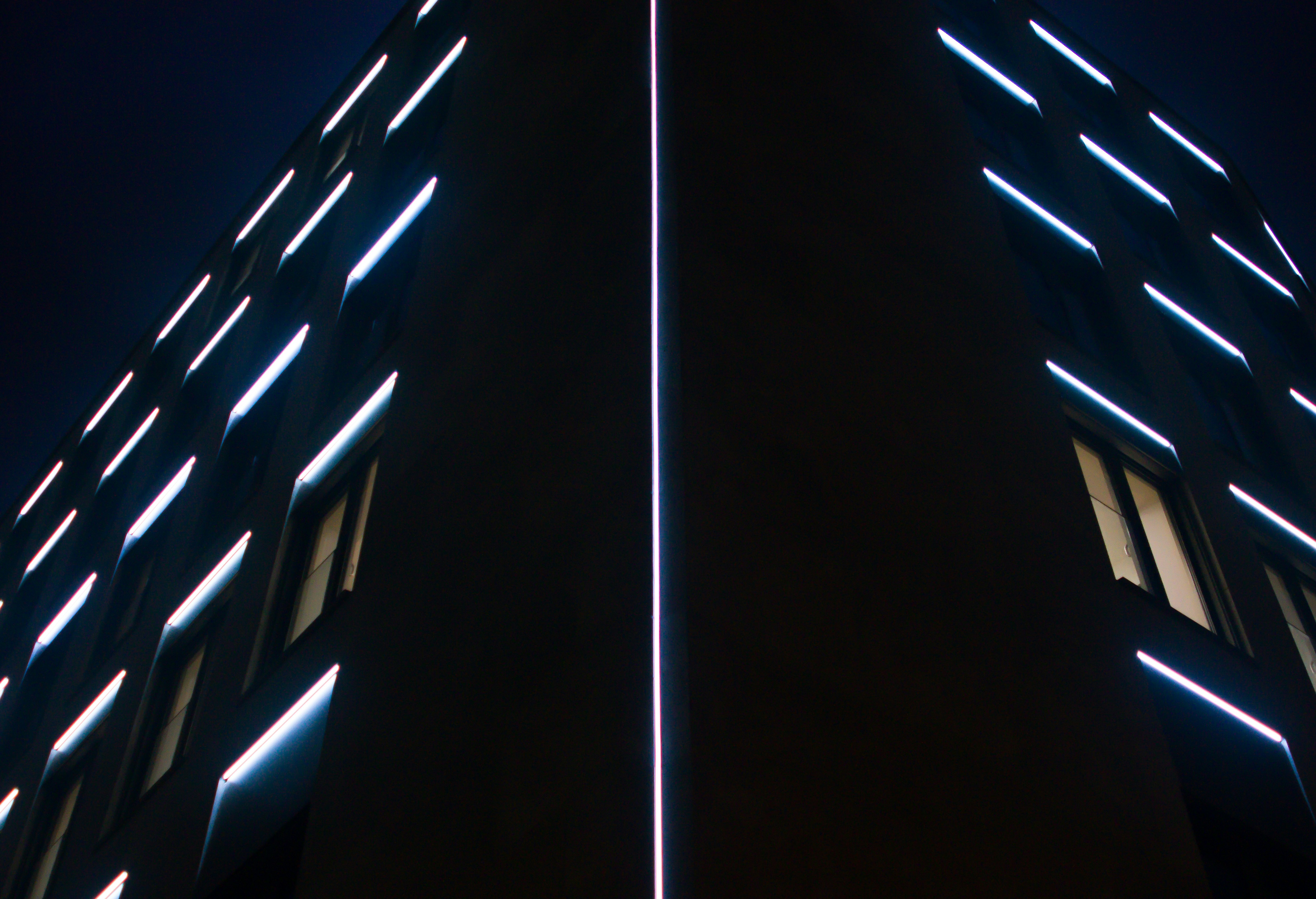 Before and after of a light fixture installation.