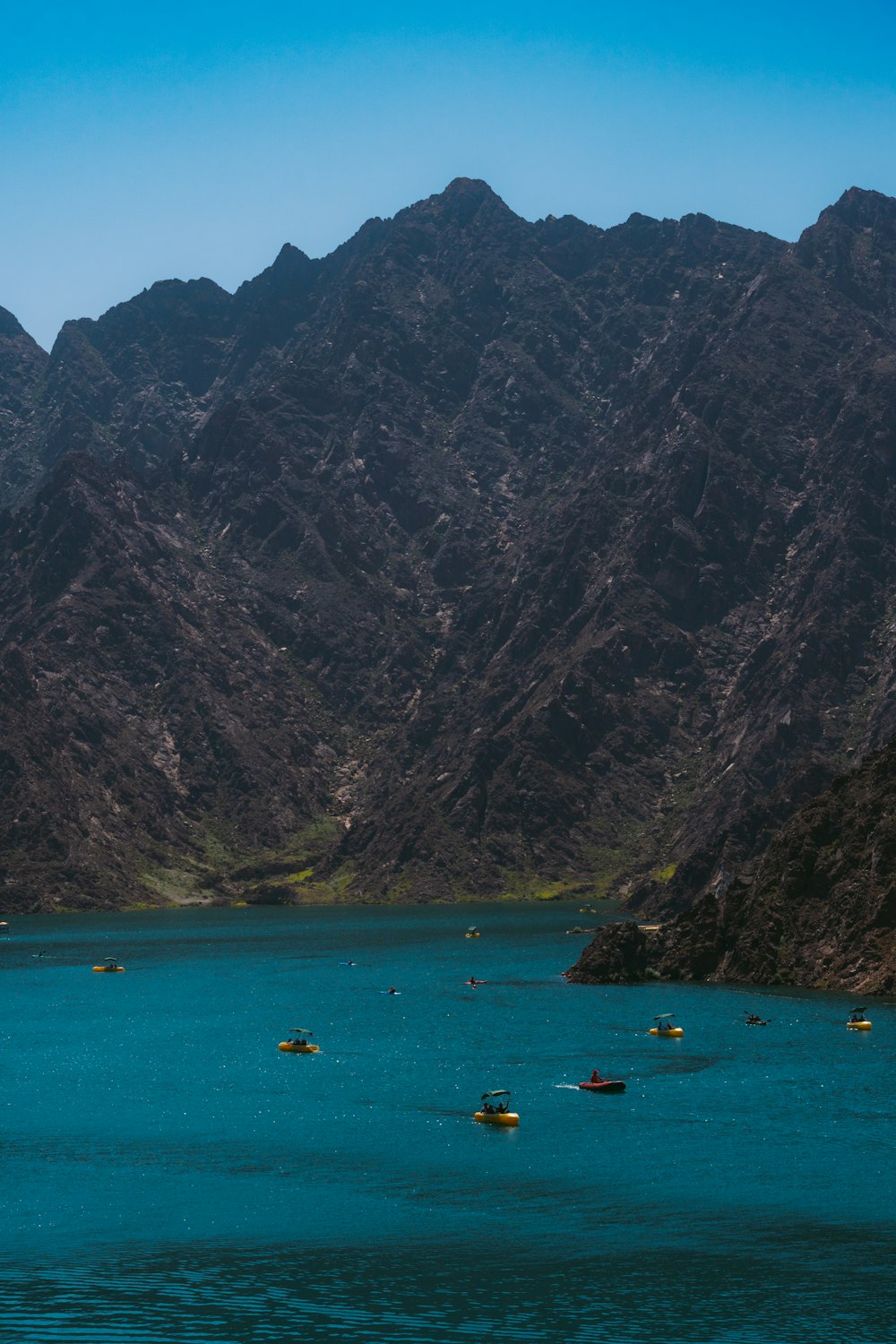 a large body of water surrounded by mountains