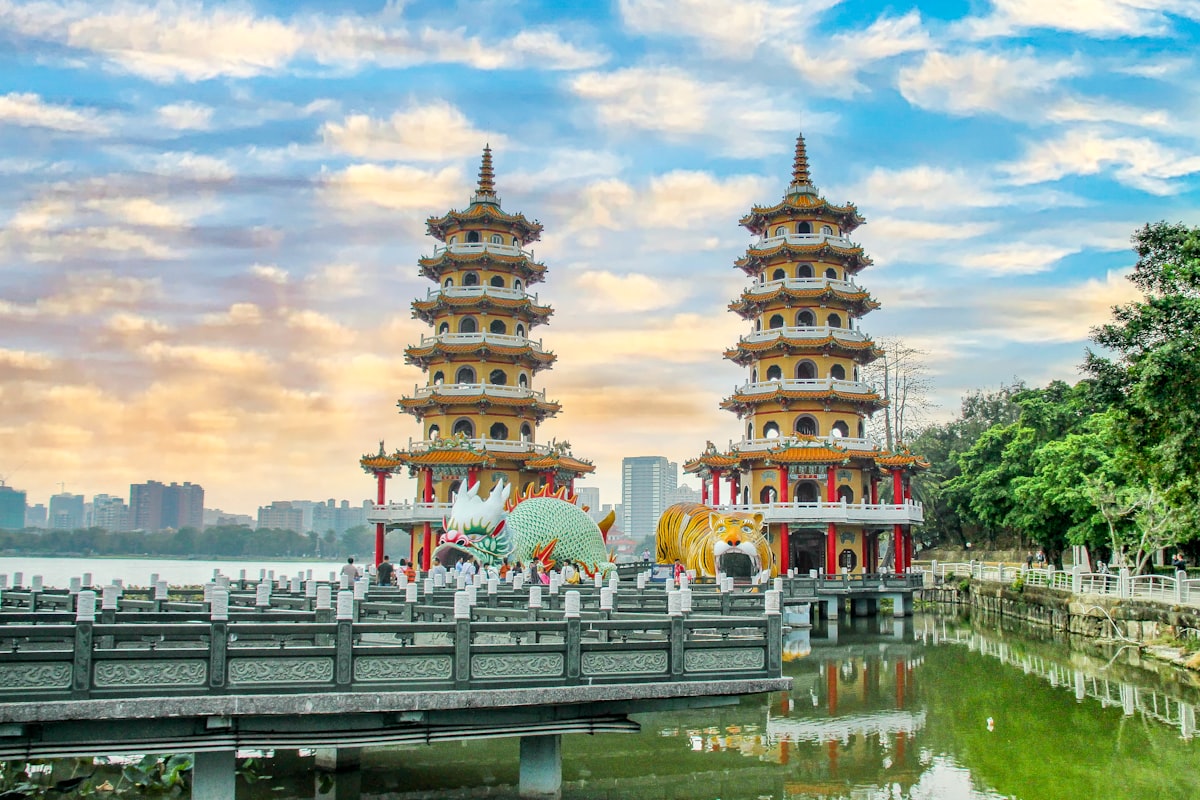Dragon and Tiger Pagodas at Lotus Pond, Kaohsiung