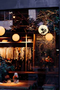 Sophisticated boutique interior with soft lighting highlighting clothing racks