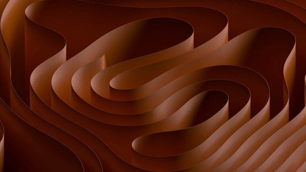 a brown abstract background with wavy lines
