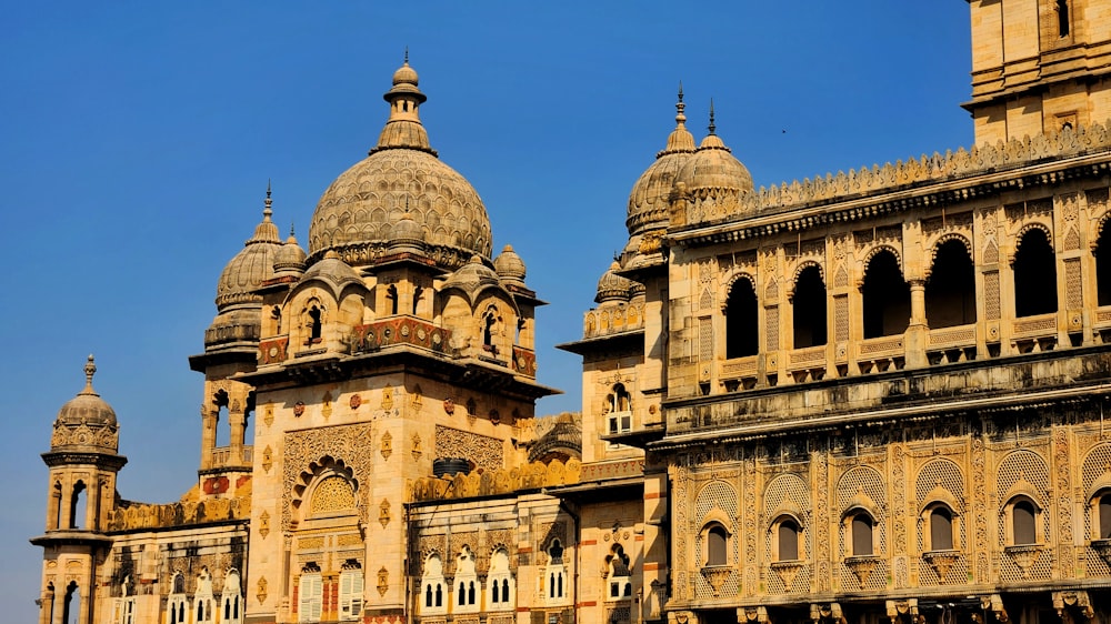 a large building with two towers on top of it