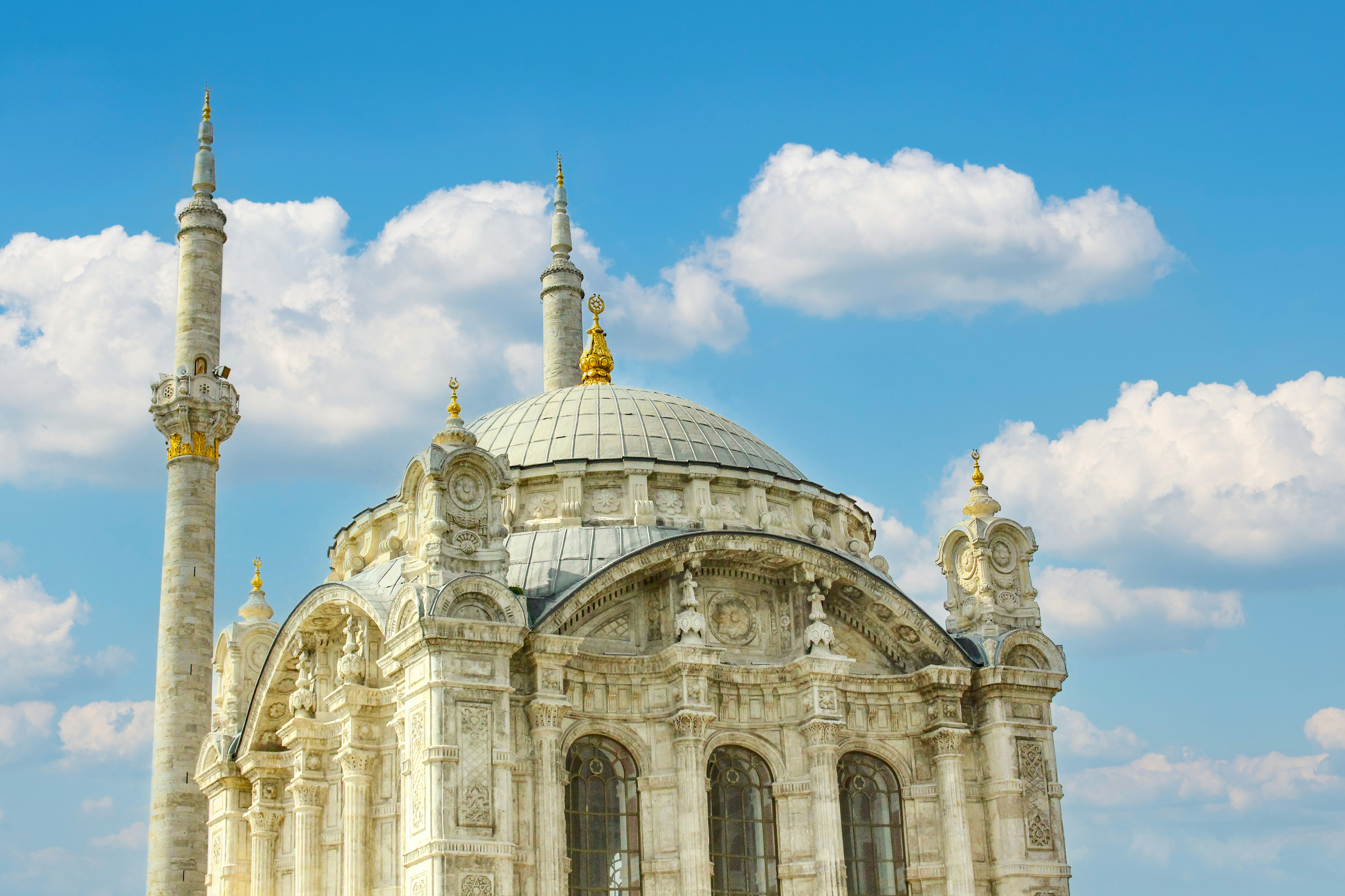 Dolmabace palace river side, Istanbul, Turkey