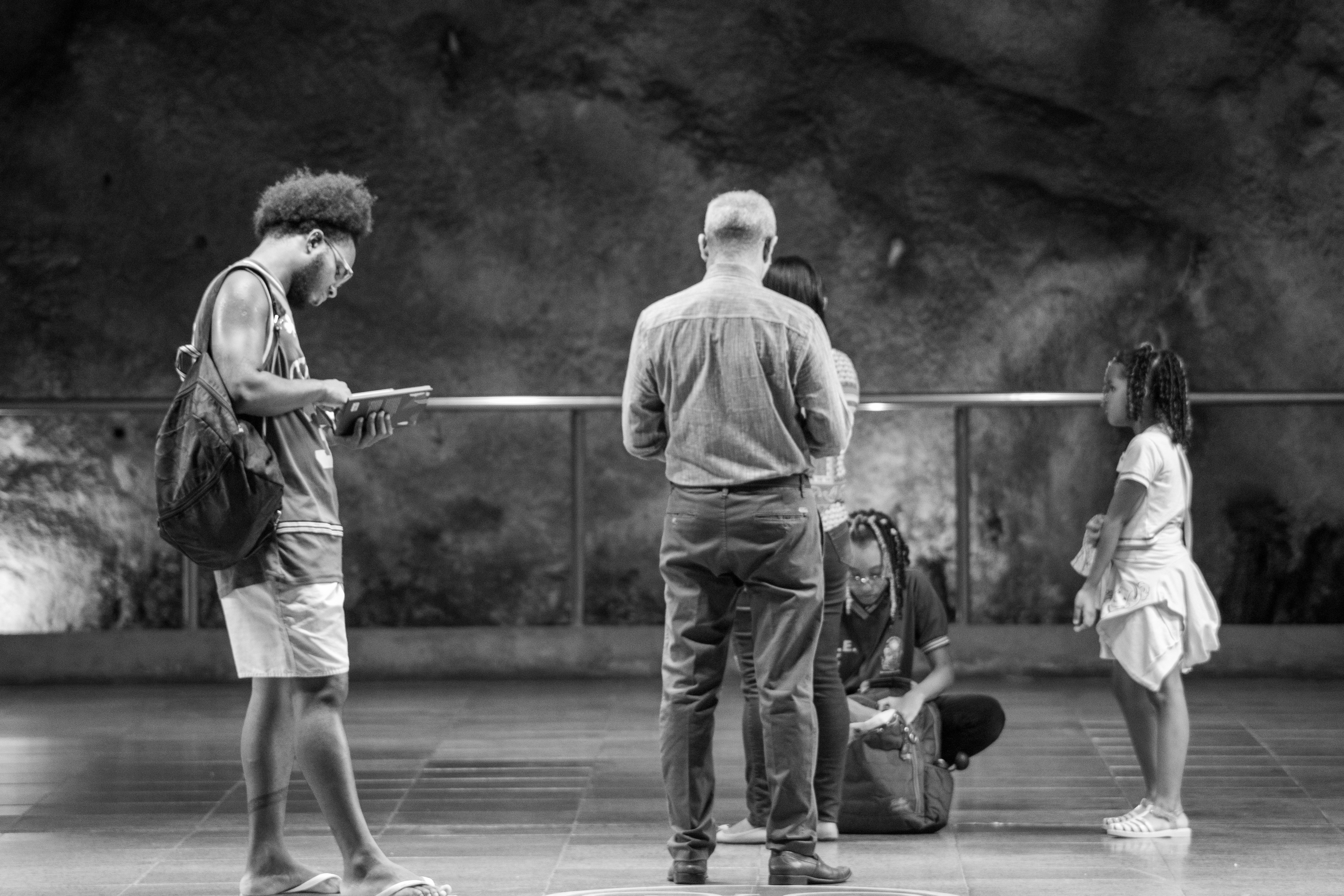 Group of people standing around